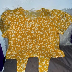 SHEIN flower crop top for girls size 8y